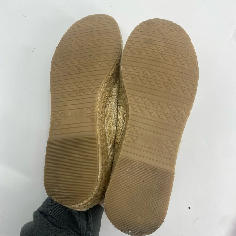 Kaanas platform espadrille slip on leather and jute 7
